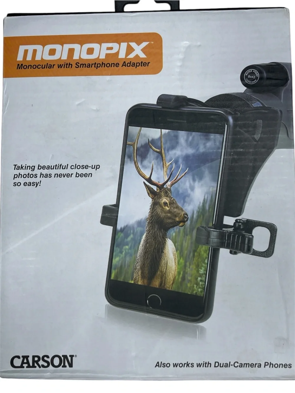 Carson Monopix Monocular with Smartphone Adapter – Black